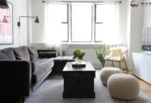 average living room size