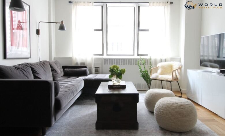 average living room size